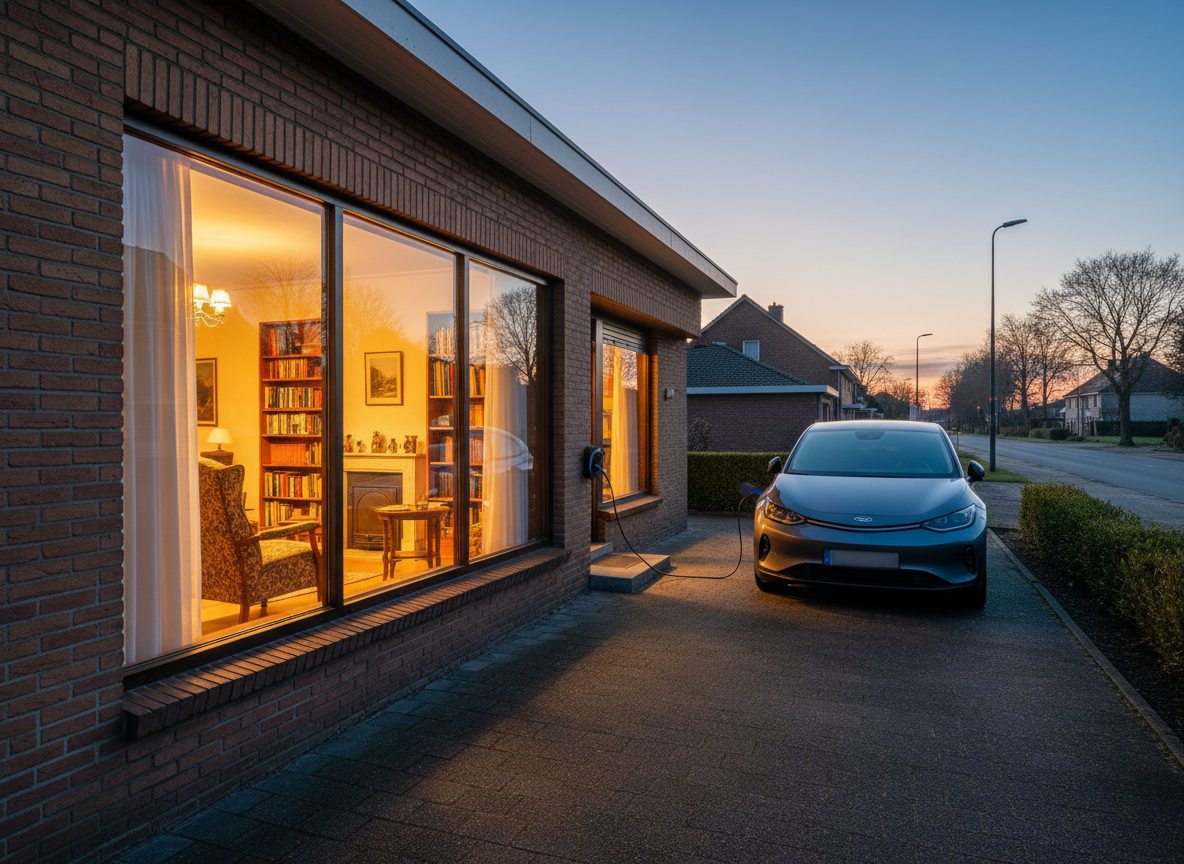 Wooncomfort met laadpaal - sfeerbeeld in de winter